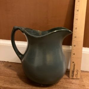 Roseville pottery small blue green pitcher